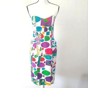 𝅺LOUIS FERAUD Rare Vintage Geometric print dress